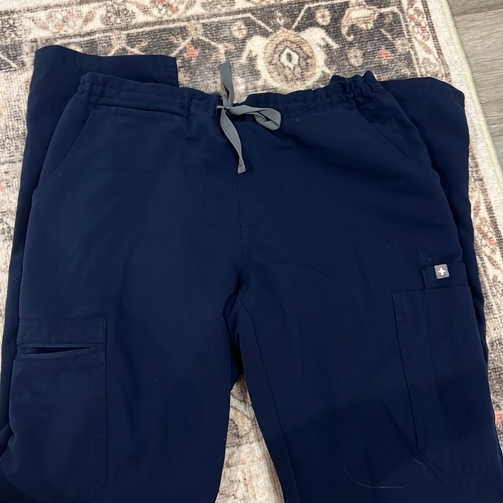 Figs navy blue Yola skinny scrub pants